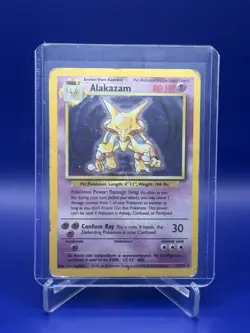 Pokemon Alakazam Holo Rare Base Set 80 HP Stage 2 1/102 Wizards 1999 - Image 1