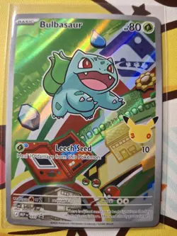 Pokemon TCG First Partner Illustration Bulbasaur Promo Full Art Holo 037 NM - Image 1