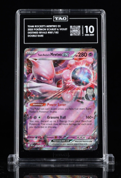 Pokemon Team Rocket's Mewtwo Ex # 081 Double Rare Holo Destined Rivals TAG 10 - Image 1