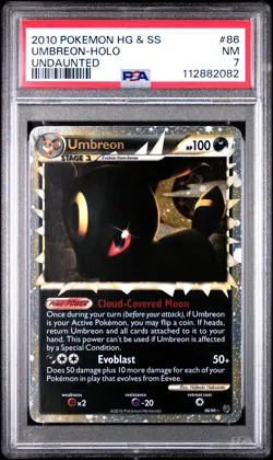 2010 POKEMON UNDAUNTED UMBREON PRIME #86 ULTRA RARE PSA 7 NM #112882082 - Image 1