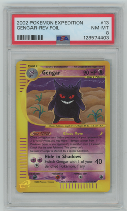 Pokemon Gengar 013/165 Expedition Base Reverse Foil PSA 8 - Image 2