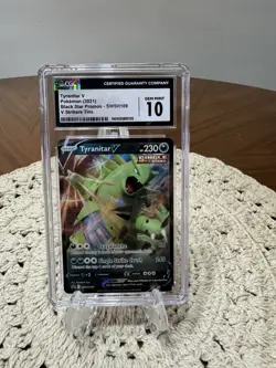 Pokemon TCG Tyranitar V SWSH109 V Striker Tins CGC Gem Mint 10 Black Star Promo - Image 1