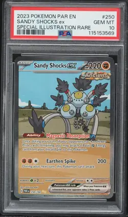 2023 POKEMON PAR EN-PARADOX RIFT #250 SANDY SHOCKS EX PSA 10 - Image 1