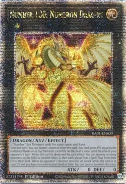 Yugioh! Number 100: Numeron Dragon - RA01-EN039 - Quarter Century Secret Rare - - Image 1