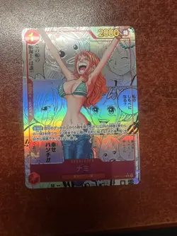 Manga Nami One Piece Rare Holo OP01-016 Japanese - Image 1