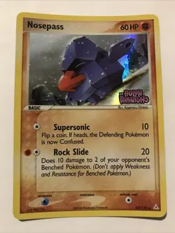 Nosepass 25/110 EX Holon Phantoms Pokemon Card Holo Foil Rare Stamped - Image 1
