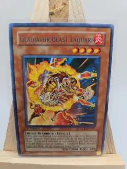 Yu-Gi-Oh! TCG Gladiator Beast Laquari 1st Edition GLAS-EN021 Near Mint Condition - Image 1