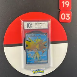 2025 Pokemon TCG Chinese Zapdos EX sr 184/151 151C card Grade10 - Image 1