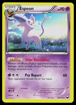 Pokemon Card - Espeon Dark Explorers 48/108 Rare - Image 1