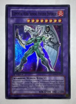 Elemental Hero Shining Phoenix Enforcer DP05-EN013 Super Rare 1st Ed Light play - Image 1