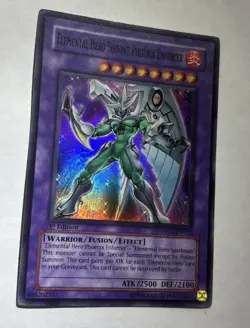 Elemental Hero Shining Phoenix Enforcer DP05-EN013 Super Rare 1st Ed Light play - Image 2