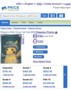 Pokemon Pikachu with Grey Felt Hat 085 SV Scarlet & Violet Promo Card English - Image 4