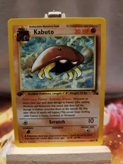 Pokemon TCG Kabuto Fossil 1st Edition Common Ex Condition - Image 1