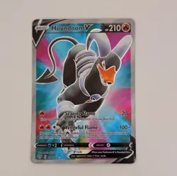 Pokemon Houndoom V Full Art Ultra Rare 178/189 Swsh03: Darkness Ablaze Holo - Image 1