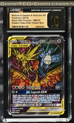 CGC 10 PRISTINE ⭐ Pokemon Stained Glass Birds SM210 Hidden Fates ETB Promo - Image 1
