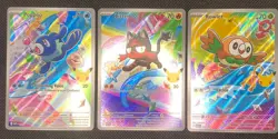 Pokemon First Partner Alola Starters Promo Set Rowlet Litten Popplio 043 044 045 - Image 1
