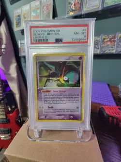 2005 Pokemon EX Emerald Deoxys #2 Reverse PSA 8 - Image 1