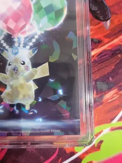 2023 POKEMON CENTER STICKERS CRACKED ICE FLYING TERASTAL PIKACHU CGC 10 GEM MINT - Image 3