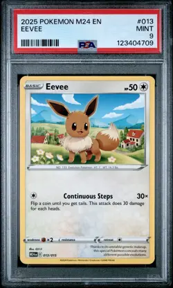 2025 POKEMON M24 EN-MCDONALD'S COLL #013 EEVEE PSA 9 - Image 1