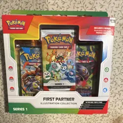Pokemon TCG First Partner Illustration Collection Series 1 Box Promo Booster - Image 1