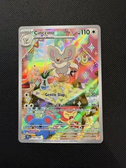 Cinccino - Pokemon SV05: Temporal Forces #183/162 Illustration Rare Holofoil NM - Image 1