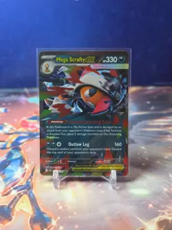 Mega Scrafty ex 135/217 Ascended Heroes Double Rare Pokemon TCG - Image 1