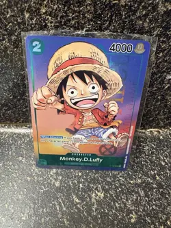 One Piece Monkey D. Luffy P-037 Promo Card TCG 1st Anniversary Stamped Foil - Image 1