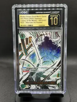 CGC Pristine 10 Blades Drawn Dead Man’s Game OP12-037 One Piece Alt Art JP - Image 1