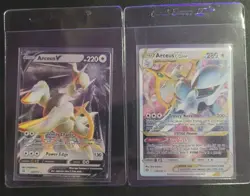 Arceus VSTAR & Arceus V - (Metal Card) 122 & 123 - LOT Both Cards- NM - CLEAN! - Image 1