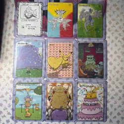 9 HOLO Pokederp Cards Lot Ditto Magikarp Pikachu Squirtle Derpy Pokemon Non-TCG - Image 1