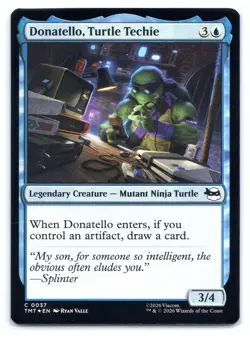 MTG Donatello, Turtle Techie Foil C Teenage Mutant Ninja Turtles (TMT) 37 NM Mag - Image 1