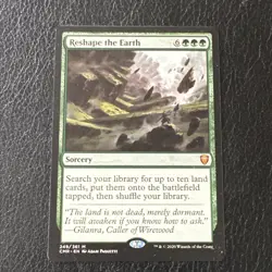 Reshape the Earth x1 Commander Legends NM Condition see front and back pics - Image 1