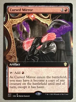 MTG / Cursed Mirror / C21 / #377 / Regular (Extended Art) / Rare / NM - Image 1