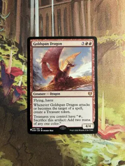 Goldspan Dragon Kaldheim The List NM MTG - Image 1
