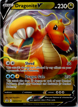 Dragonite V SWSH154 Black Star Promo Ultra Rare Holo Pokemon TCG Card NM - Image 1