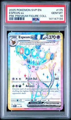 2025 POKEMON SVP EN-SV BLACK STAR PROMO #175 ESPEON EX PSA 10 - Image 1