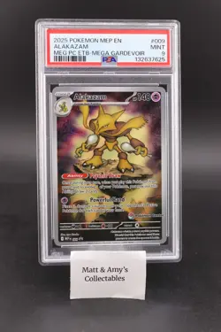 Alakazam - 009 (Pokemon Center Exclusive) PSA 9 Mega Evolution Promo Holo - Image 1