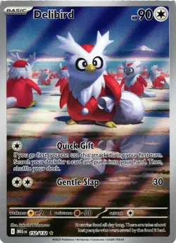 Pokemon TCG Delibird 152/132 Mega Evolutions Illustration NM - Image 1