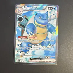 Pokemon TCG Blastoise ex Scarlet & Violet 151 Ultra Rare Holo 184/165 330 HP - Image 1