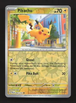 Pikachu 062/193 Common Paldea Evolved Pokemon Reverse Holo Near Mint - Image 1