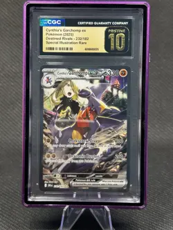 2025 POKEMON DESTINED RIVALS CYNTHIA’S GARCHOMP EX SIR HOLO #232 CGC 10 PRISTINE - Image 1