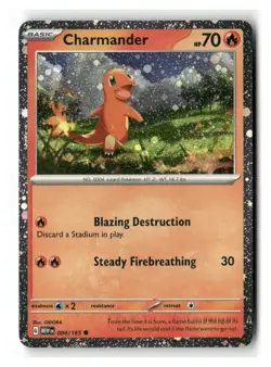 Charmander 004/165 Cosmo Holo Common 151 Pokemon Near Mint - Image 1