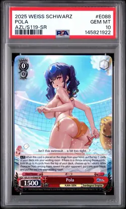 2025 WEISS SCHWARZ ENGLISH AZUR LANE VOL.2 SR #E088 POLA PSA 10 - Image 1