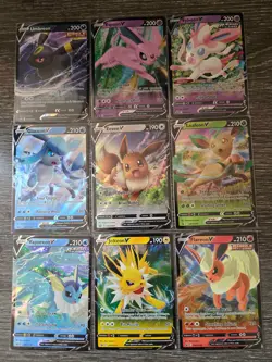 Eevee Evolutions V Promo Complete SWSH 9 Card Set Eeveelutions Pokemon TCG - Image 1
