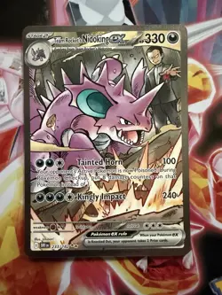 Pokemon Card Team Rocket's Nidoking ex - 233/182 - SV10: Destined Rivals (DRI) - Image 1