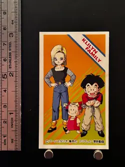 Krillin Android 18 Dragon Ball Kaku Menko Card Very Rare Japan Japanes Shueisha - Image 2