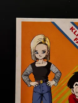 Krillin Android 18 Dragon Ball Kaku Menko Card Very Rare Japan Japanes Shueisha - Image 3