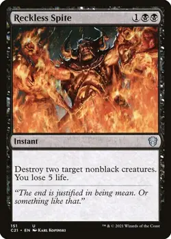 1x Reckless Spite NM Eng MTG - Commander 2021 - Image 1