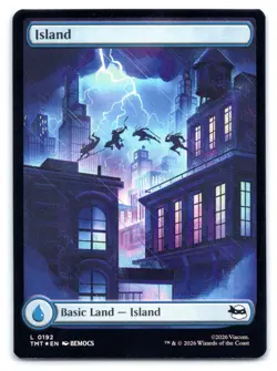 MTG Island (0192) Foil L Teenage Mutant Ninja Turtles (TMT) 192 NM Magic - Image 1