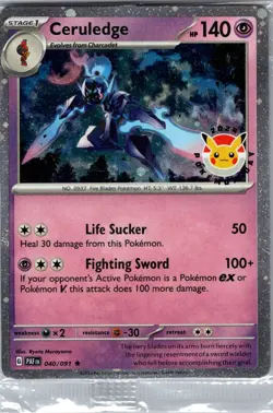 Ceruledge - (Pokemon Day 2024) (Cosmos Holo) 040/091 - Pokemon Card - Sealed - Image 1